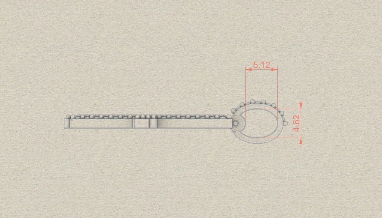 Model 802 Initial H Diamond Letter Pendant 3D print model_6
