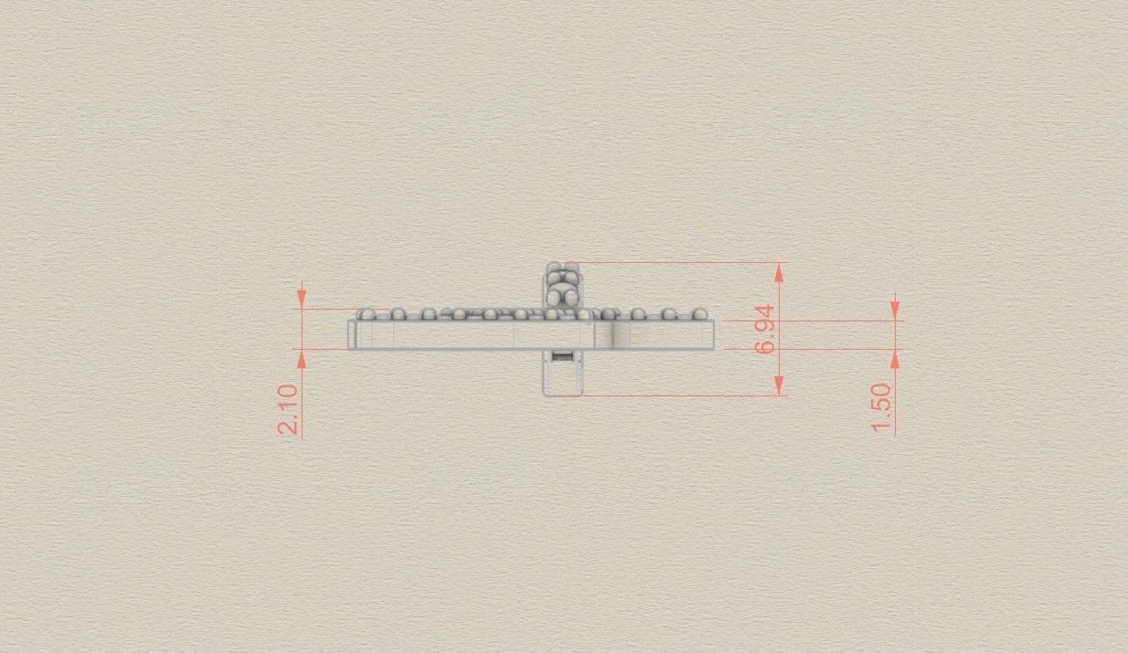 Model 803 Initial I Diamond Letter Pendant 3D print model_6