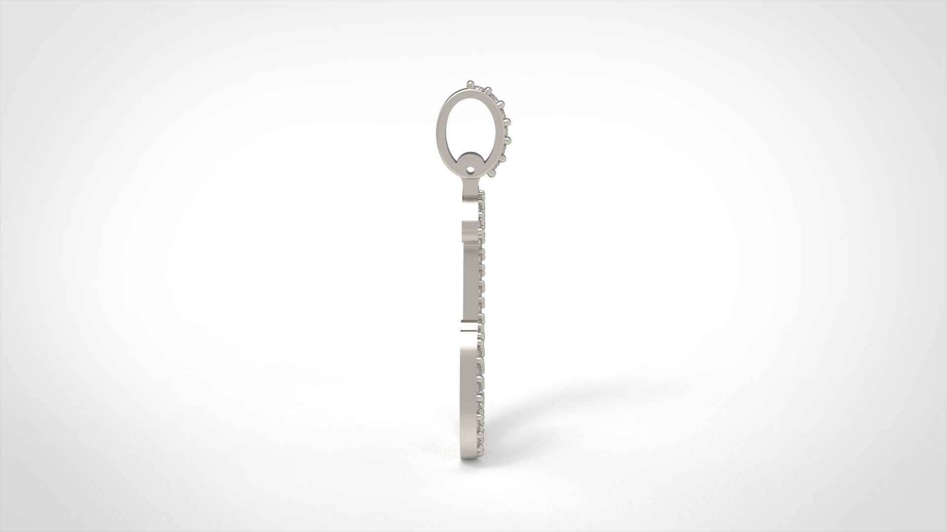 Model 804 Initial J Diamond Letter Pendant 3D print model_4