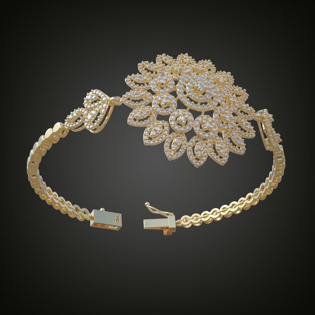 Exclusive Bracelet model 3D printable model 0001 3D print model_11
