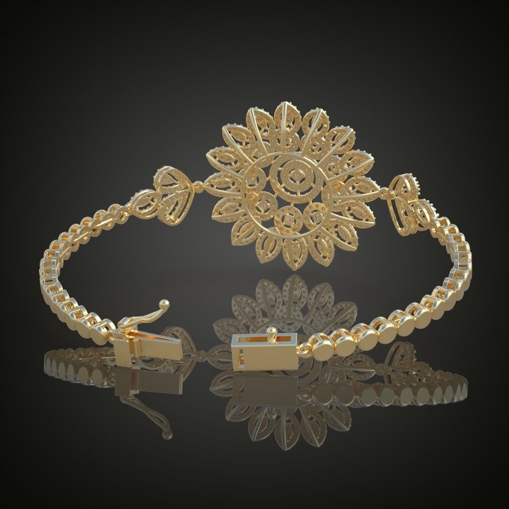 Exclusive Bracelet model 3D printable model 0001 3D print model_10