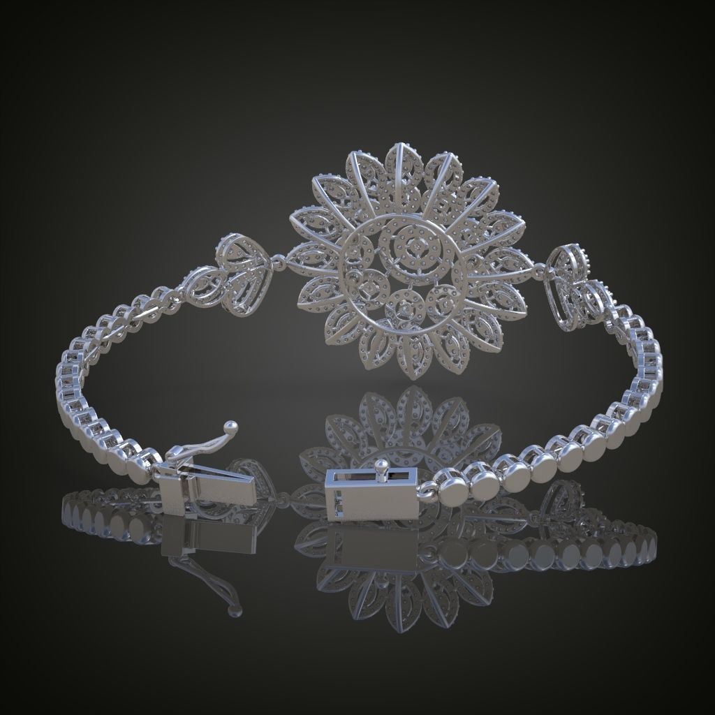 Exclusive Bracelet model 3D printable model 0001 3D print model_9