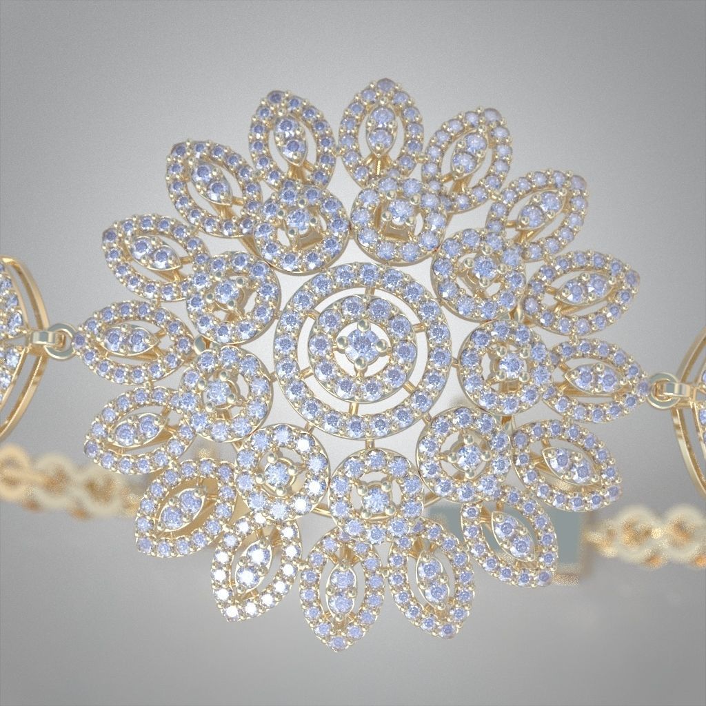 Exclusive Bracelet model 3D printable model 0001 3D print model_1