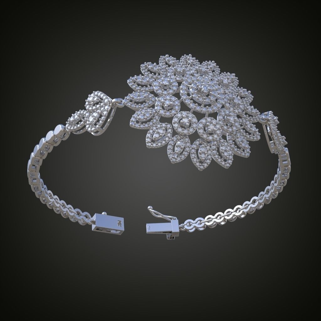 Exclusive Bracelet model 3D printable model 0001 3D print model_12