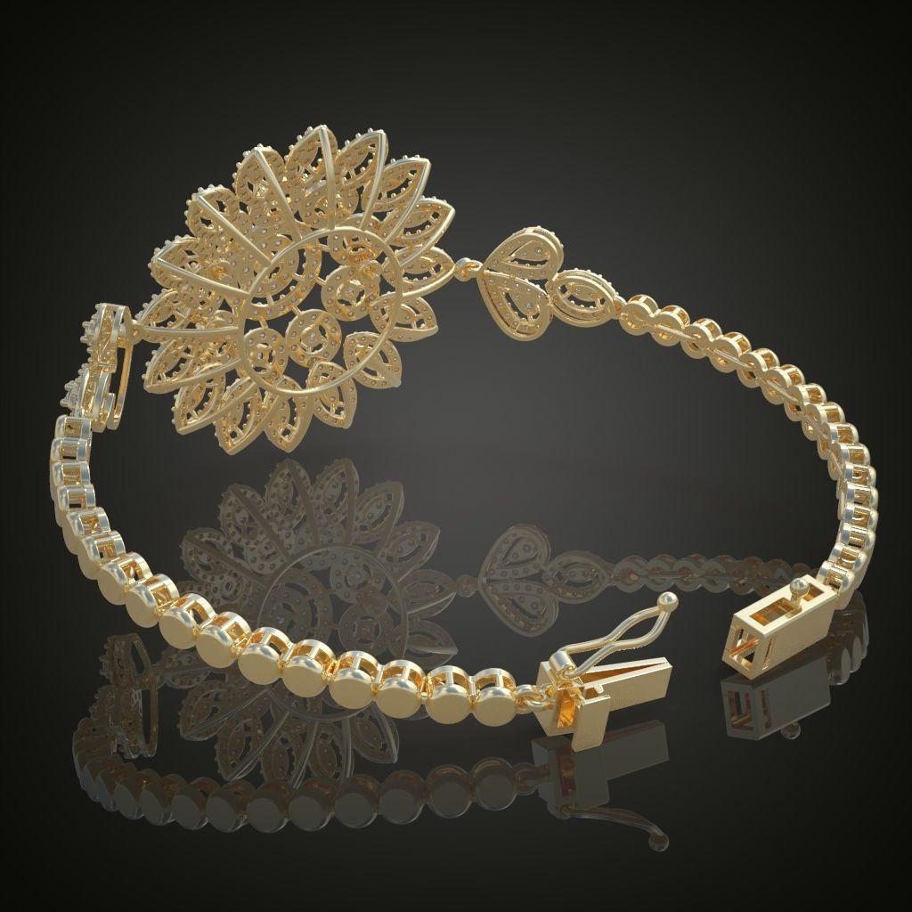 Exclusive Bracelet model 3D printable model 0001 3D print model_13