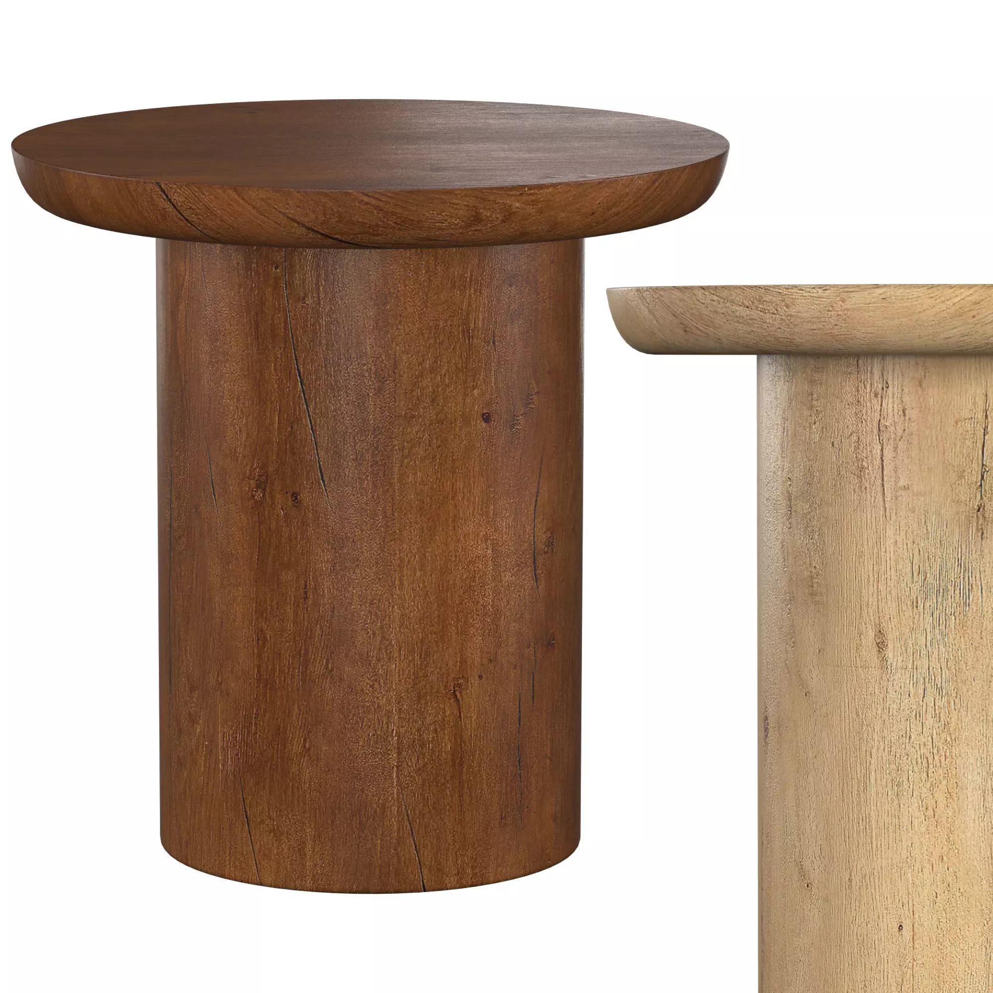 OSLO PEDESTAL ROUND SIDE TABLE 3D model