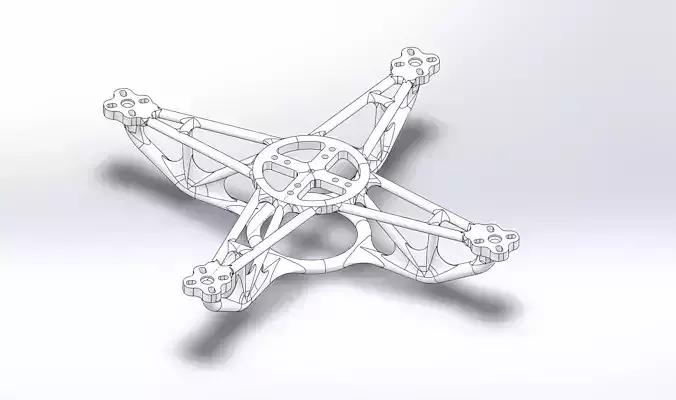 Optimal Quadrotor Frame 3D print model