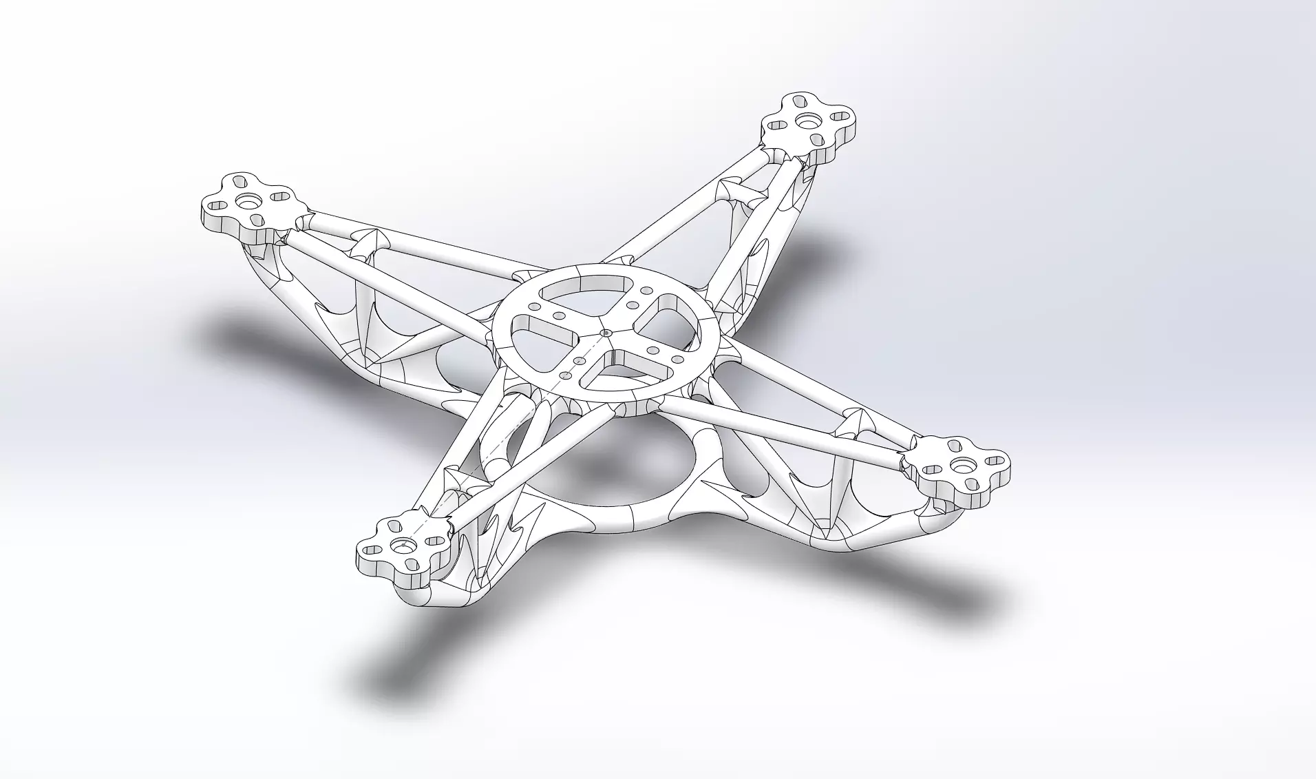 Optimal Quadrotor Frame 3D print model_0