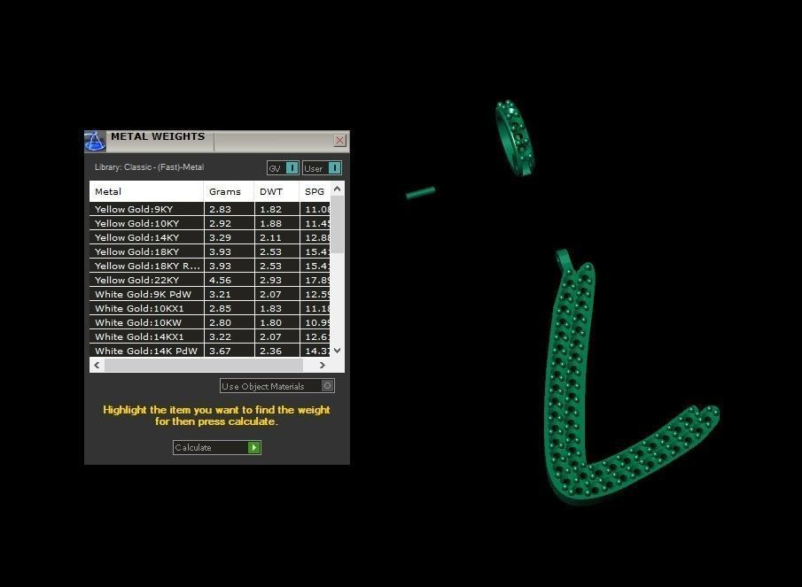 Model 806 Initial L Diamond Letter Pendant 3D print model_11