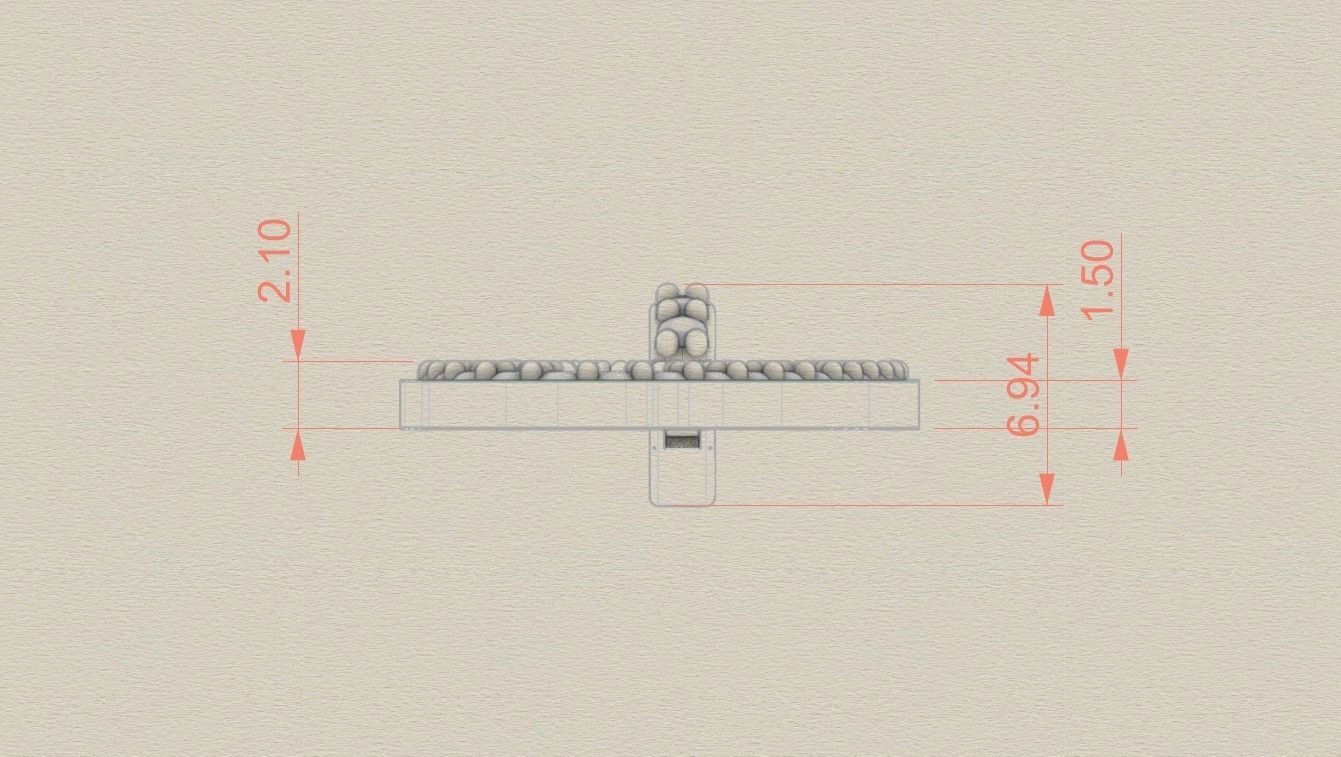 Model 809 Initial O Diamond Letter Pendant 3D print model_6