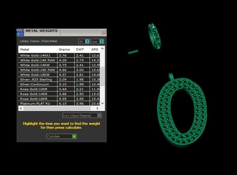 Model 809 Initial O Diamond Letter Pendant 3D print model_11