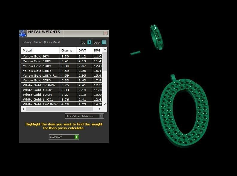 Model 809 Initial O Diamond Letter Pendant 3D print model_10