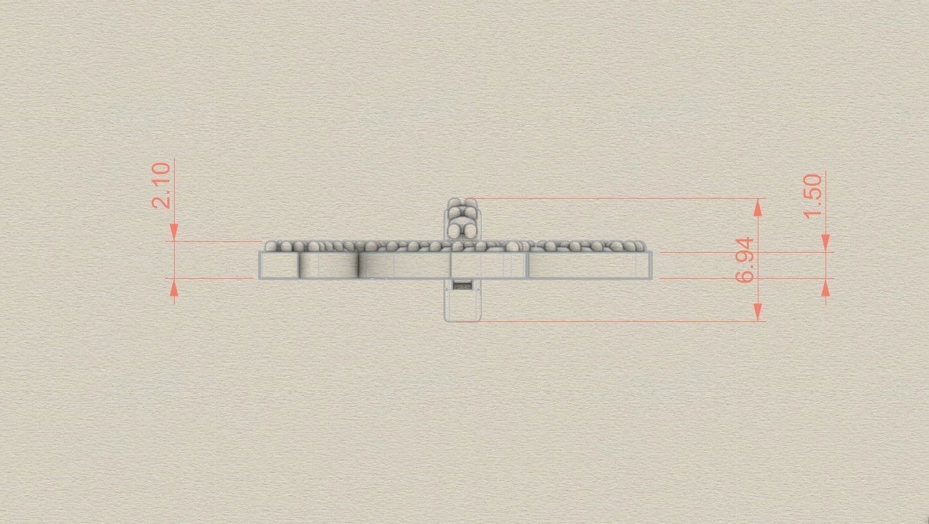 Model 811 Initial R Diamond Letter Pendant 3D print model_6