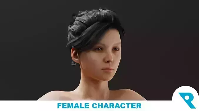 Realistic Female Character - Ching Lee 3D model