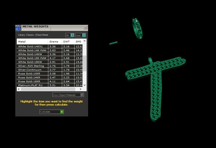 Model 813 Initial T Diamond Letter Pendant 3D print model_12