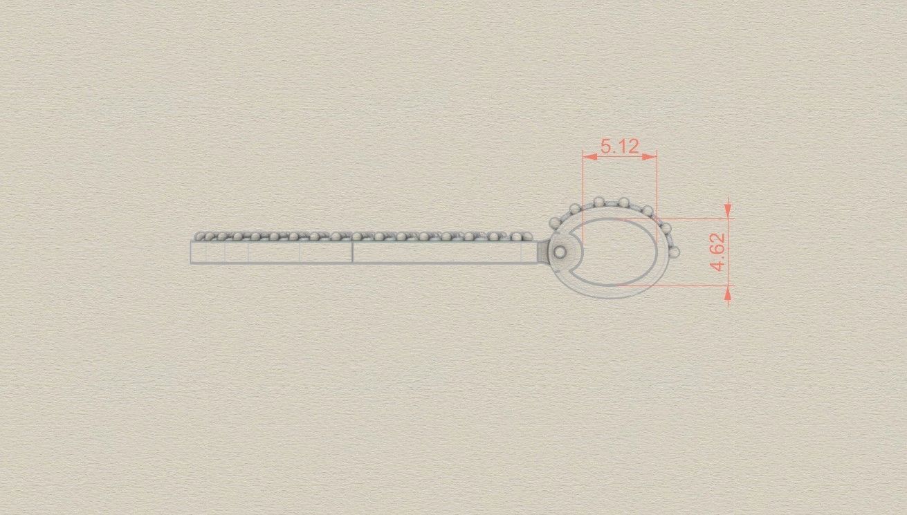 Model 814 Initial U Diamond Letter Pendant 3D print model_7