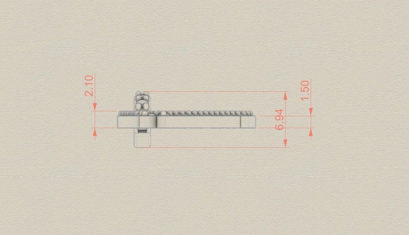 Model 815 Initial V Diamond Letter Pendant 3D print model_6