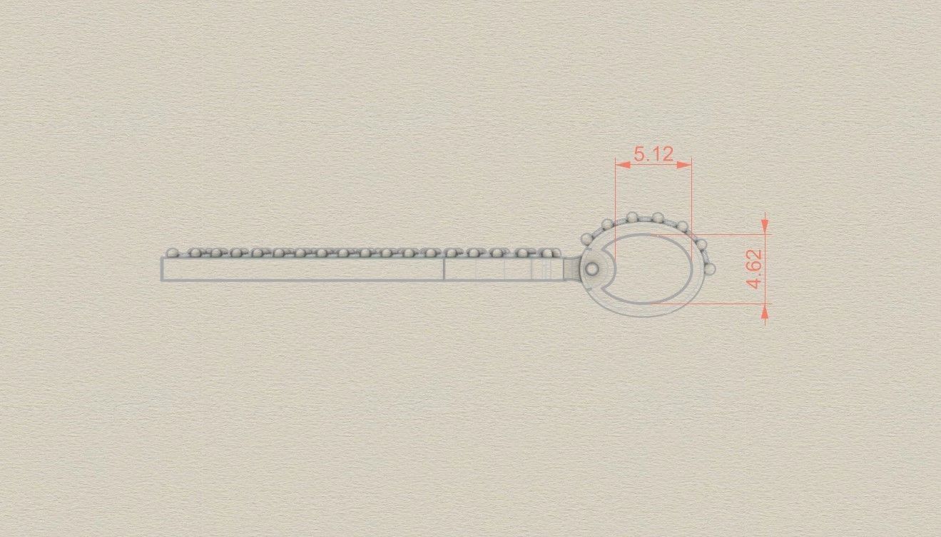 Model 815 Initial V Diamond Letter Pendant 3D print model_7