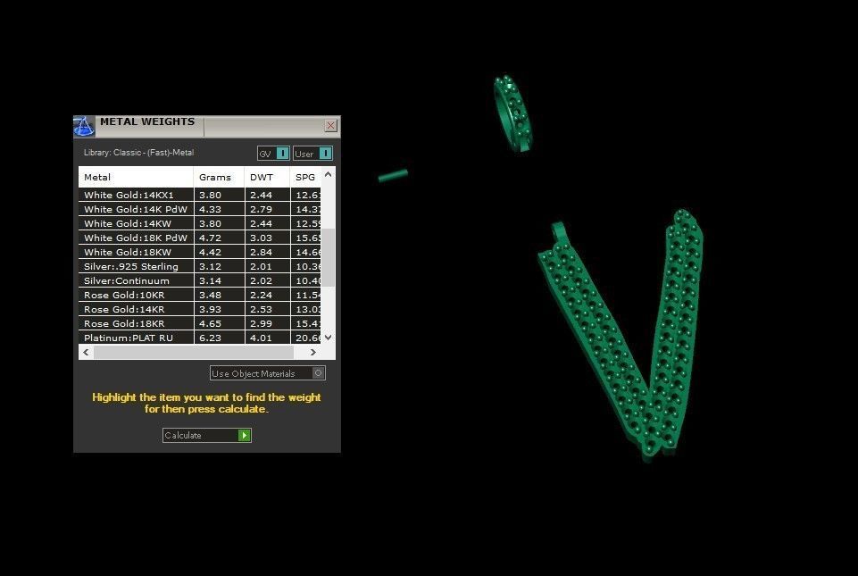 Model 815 Initial V Diamond Letter Pendant 3D print model_12