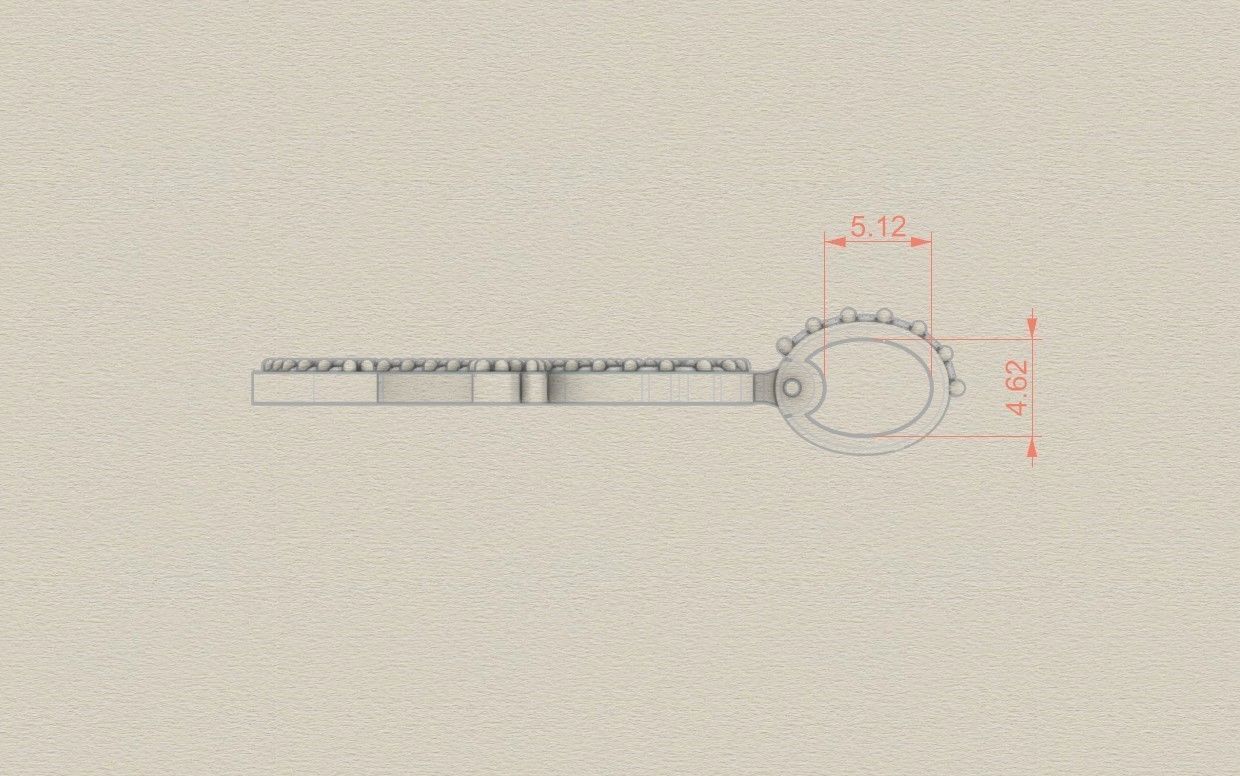 Model 817 Initial Z Diamond Letter Pendant 3D print model_7