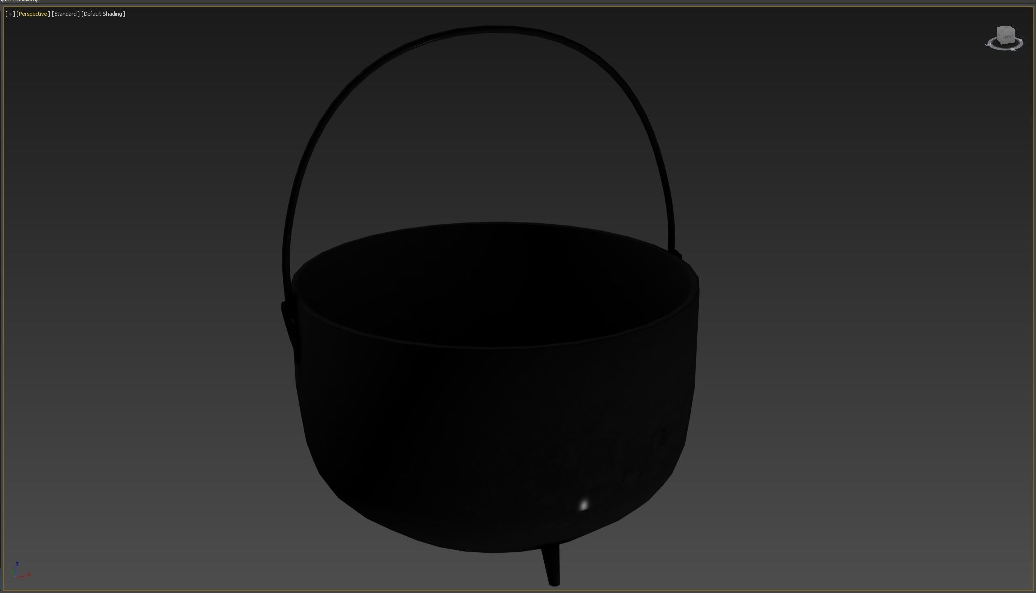 Witchs Cauldron Low-poly 3D model_7