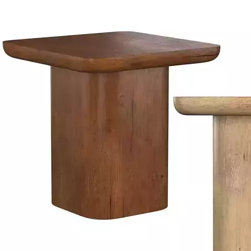 OSLO PEDESTAL SQUARE SIDE TABLE