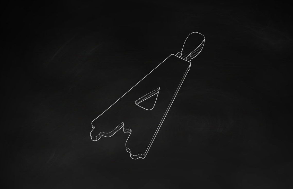 Model 743 Blood A Initial Pendant 3D print model_9