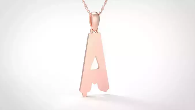 Model 743 Blood A Initial Pendant 3D print model