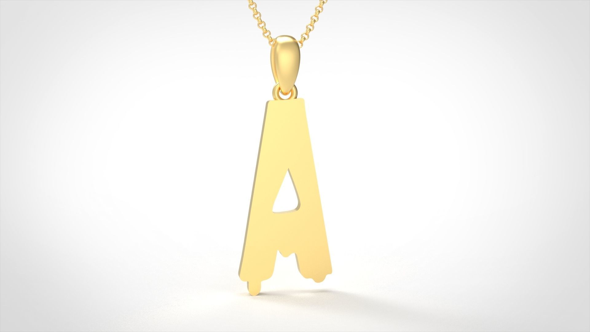 Model 743 Blood A Initial Pendant 3D print model_1