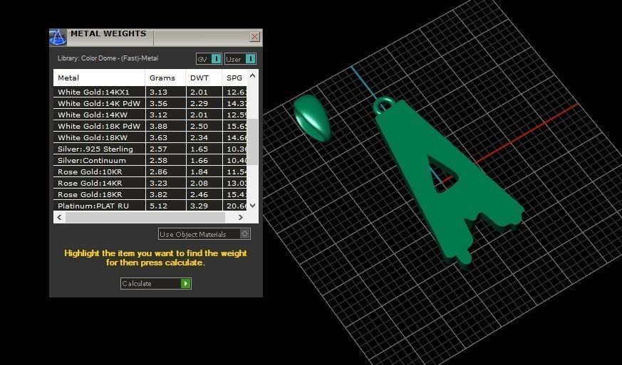 Model 743 Blood A Initial Pendant 3D print model_11