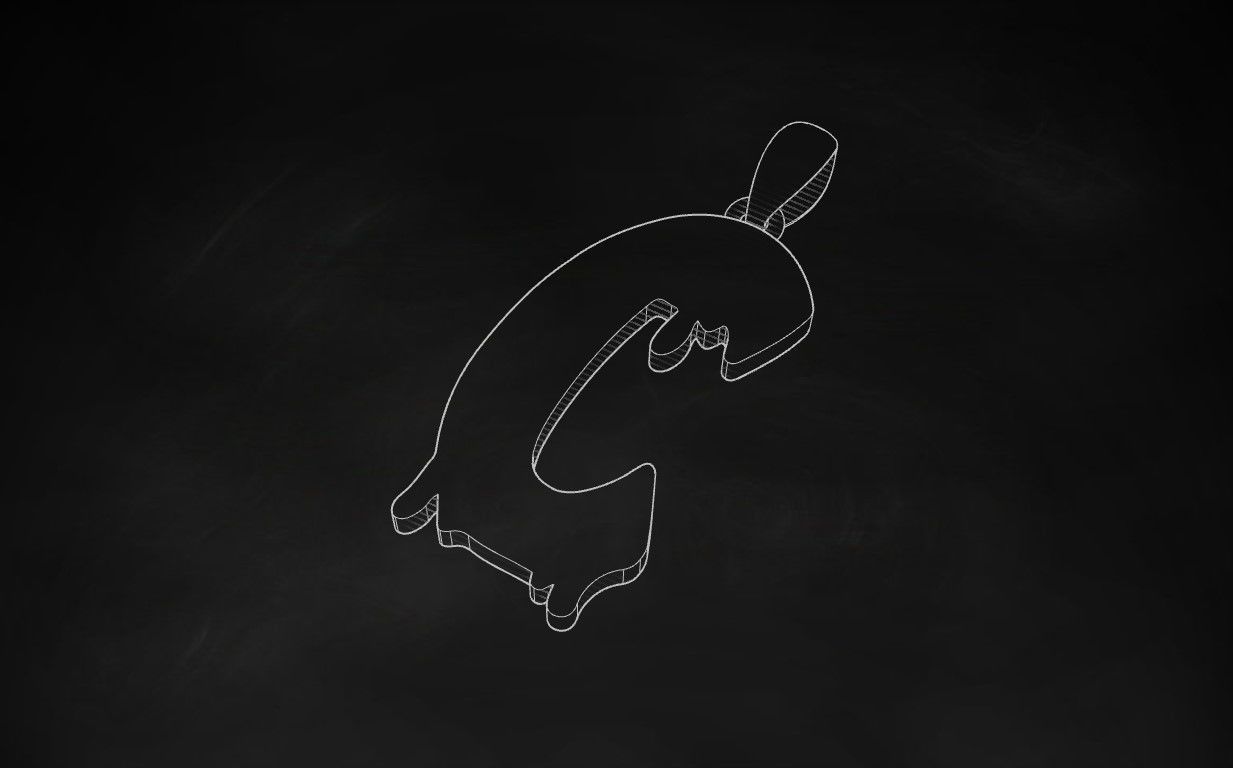 Model 745 Blood C Initial Pendant 3D print model_9