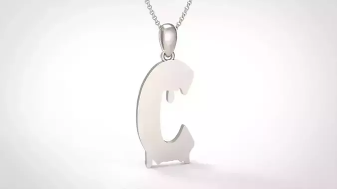 Model 745 Blood C Initial Pendant 3D print model