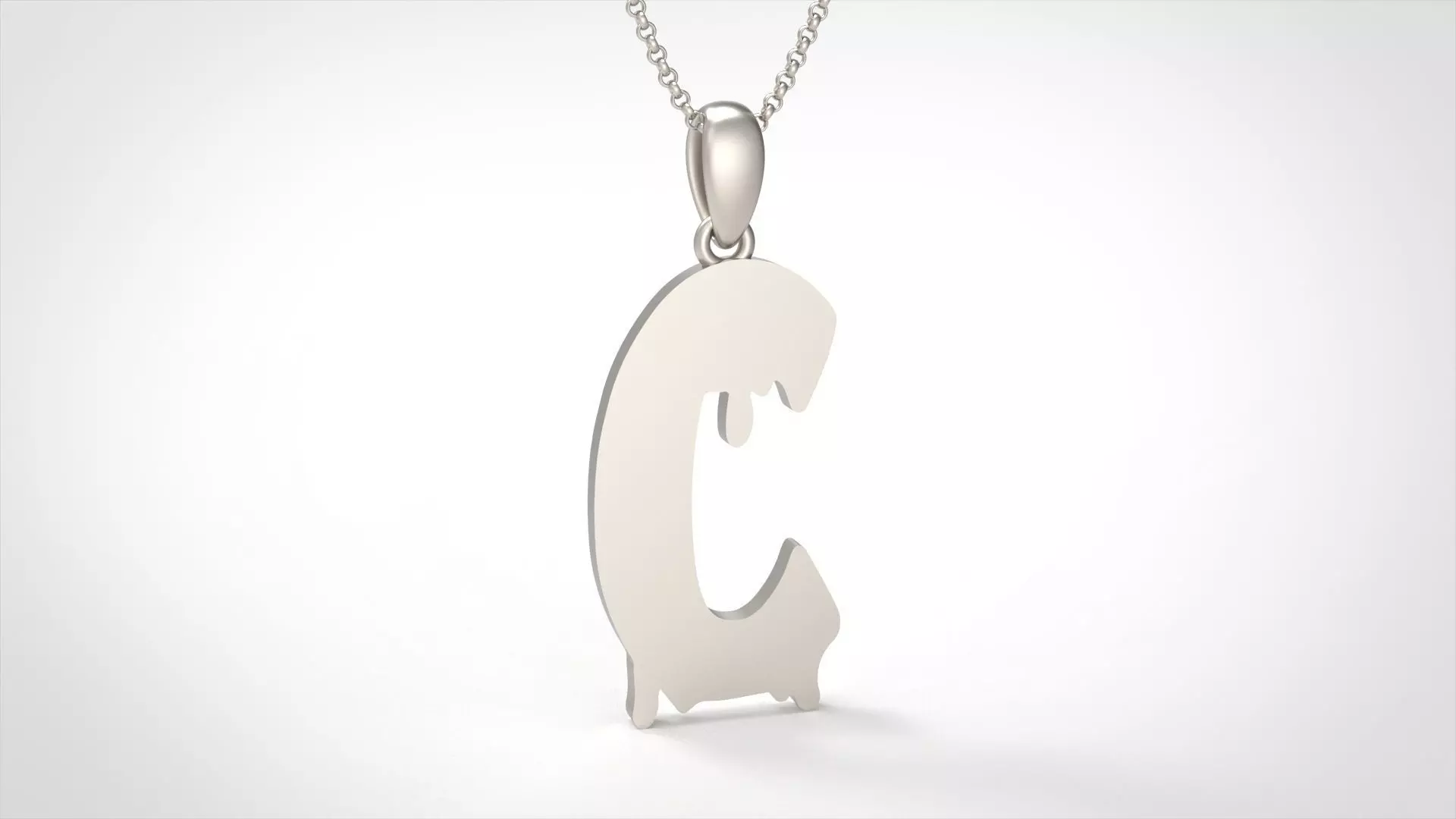 Model 745 Blood C Initial Pendant 3D print model_0