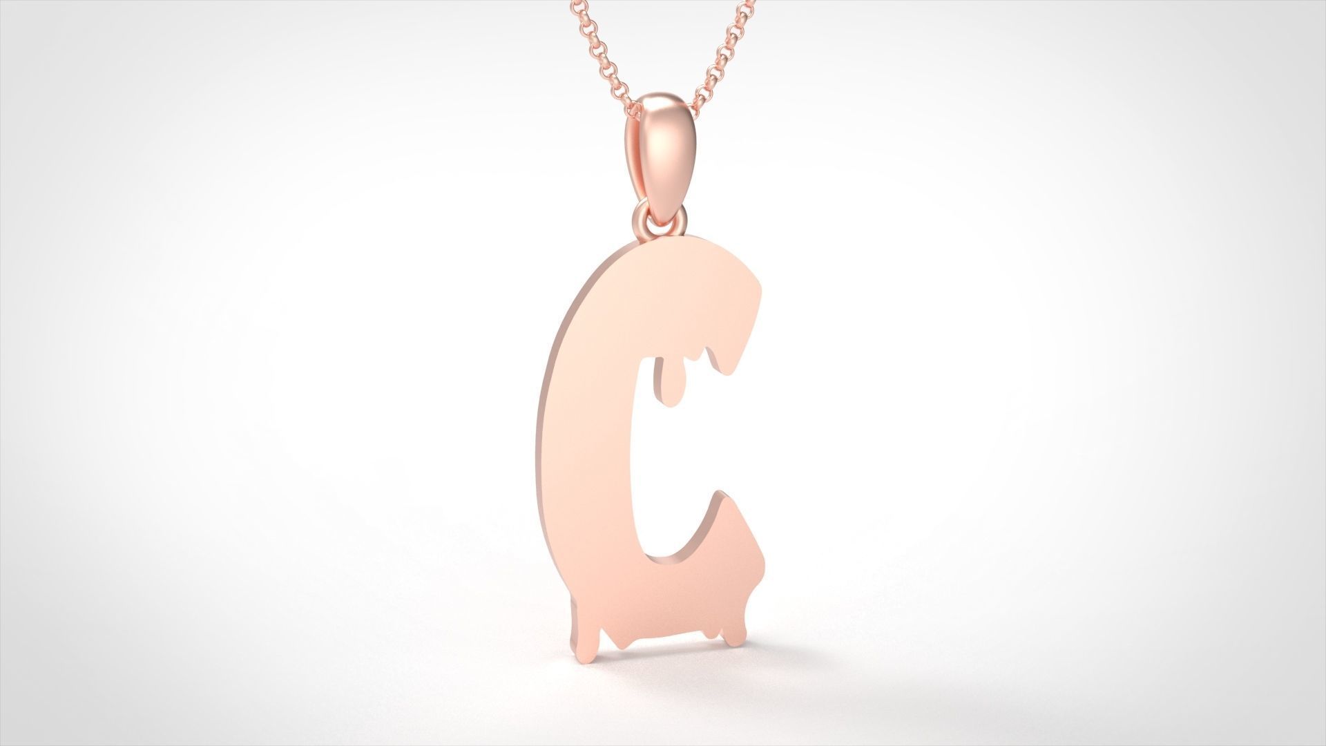 Model 745 Blood C Initial Pendant 3D print model_1