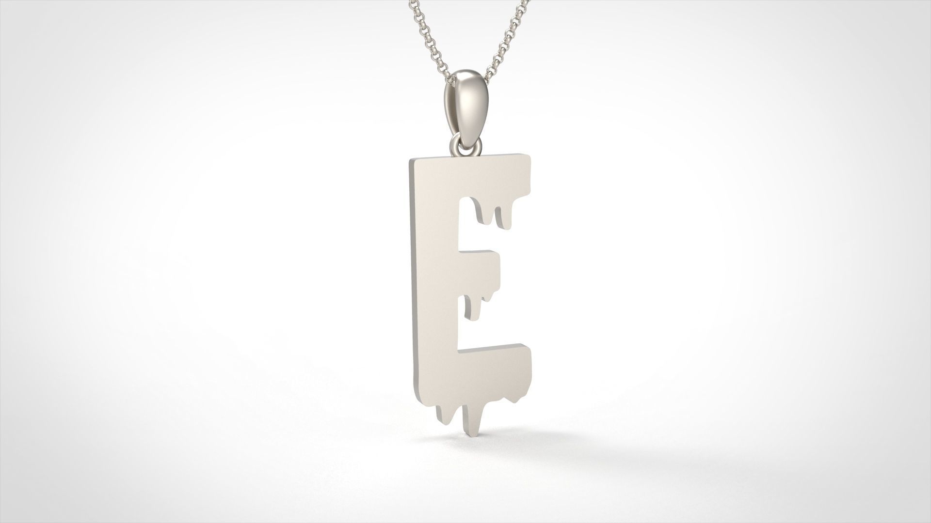 Model 747 Blood E Initial Pendant 3D print model_4