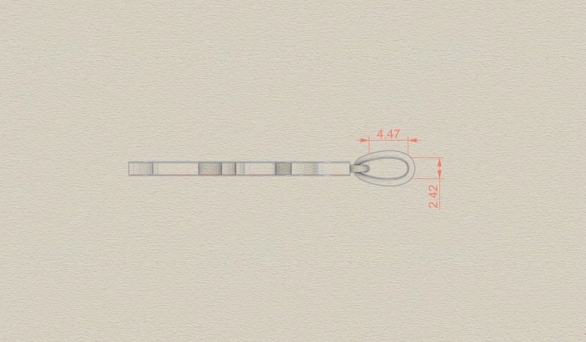 Model 747 Blood E Initial Pendant 3D print model_7