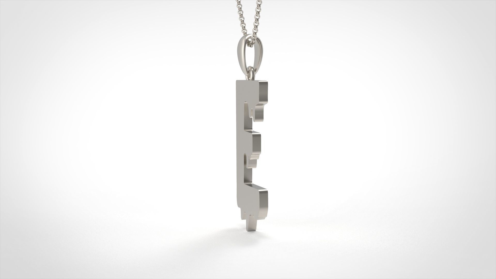 Model 747 Blood E Initial Pendant 3D print model_3