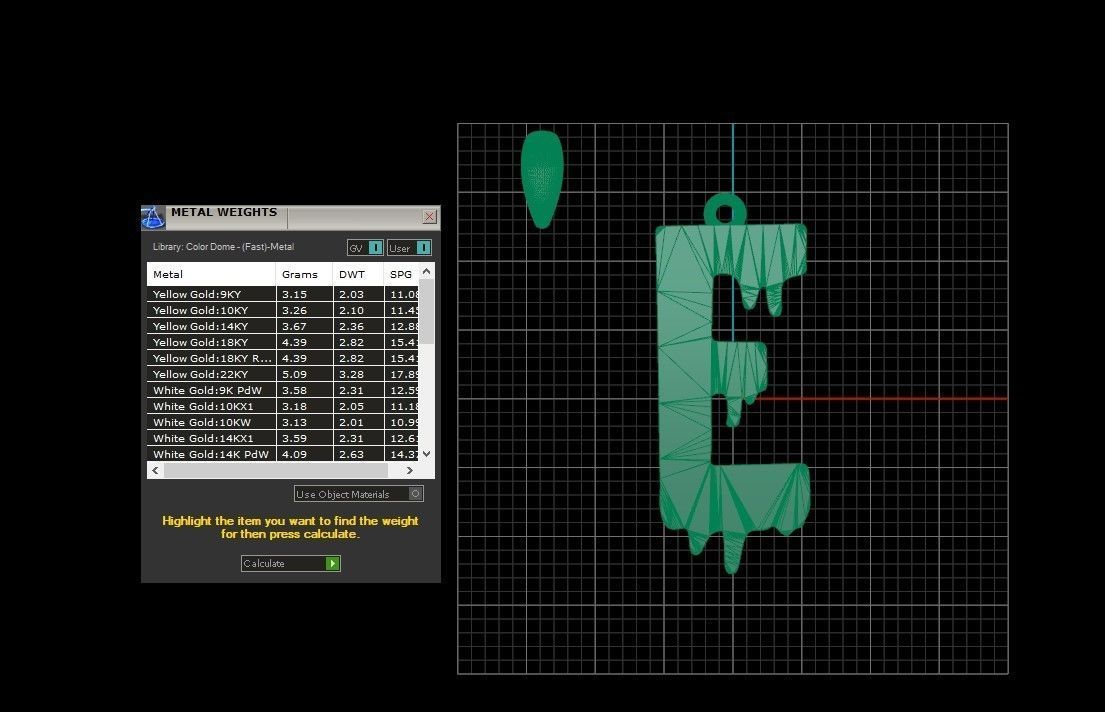 Model 747 Blood E Initial Pendant 3D print model_10
