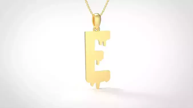 Model 747 Blood E Initial Pendant 3D print model
