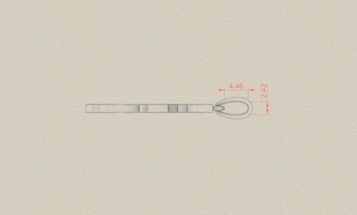 Model 748 Blood F Initial Pendant 3D print model_7