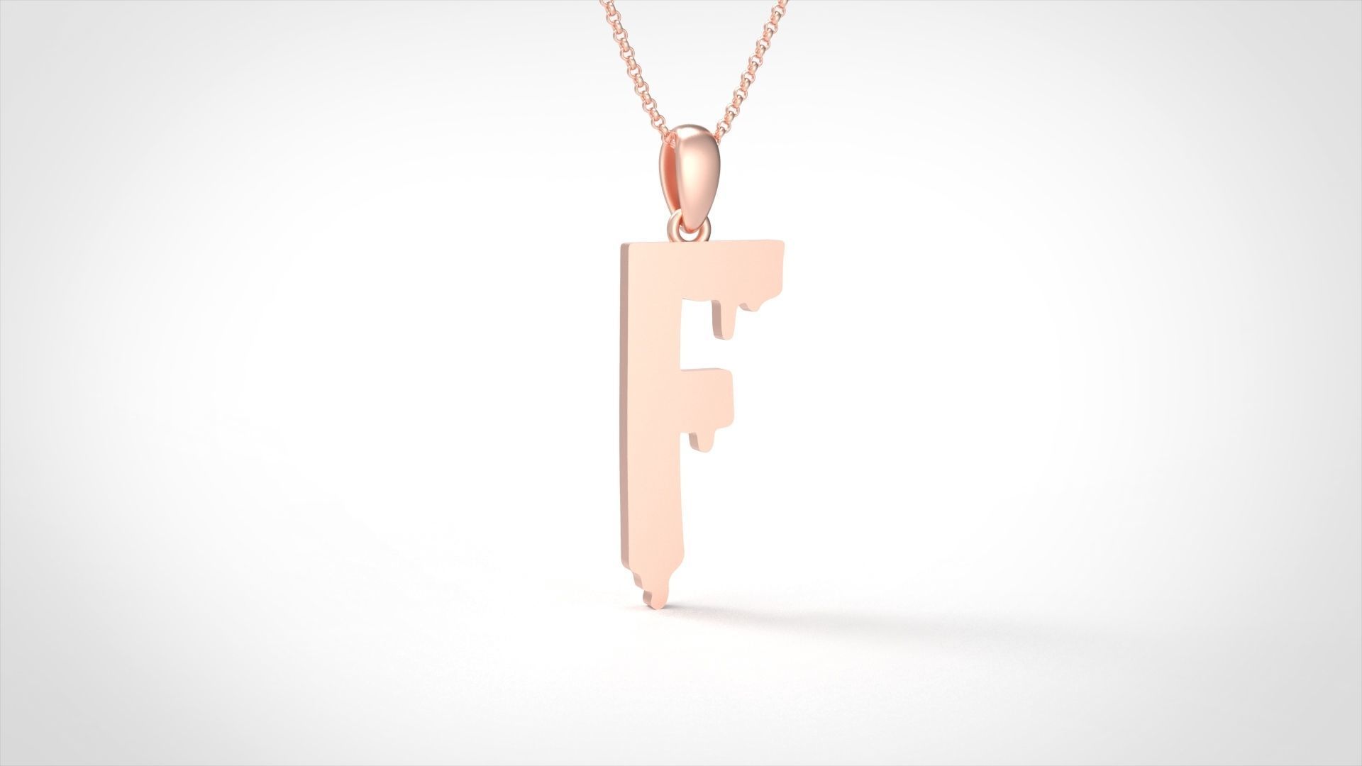 Model 748 Blood F Initial Pendant 3D print model_1