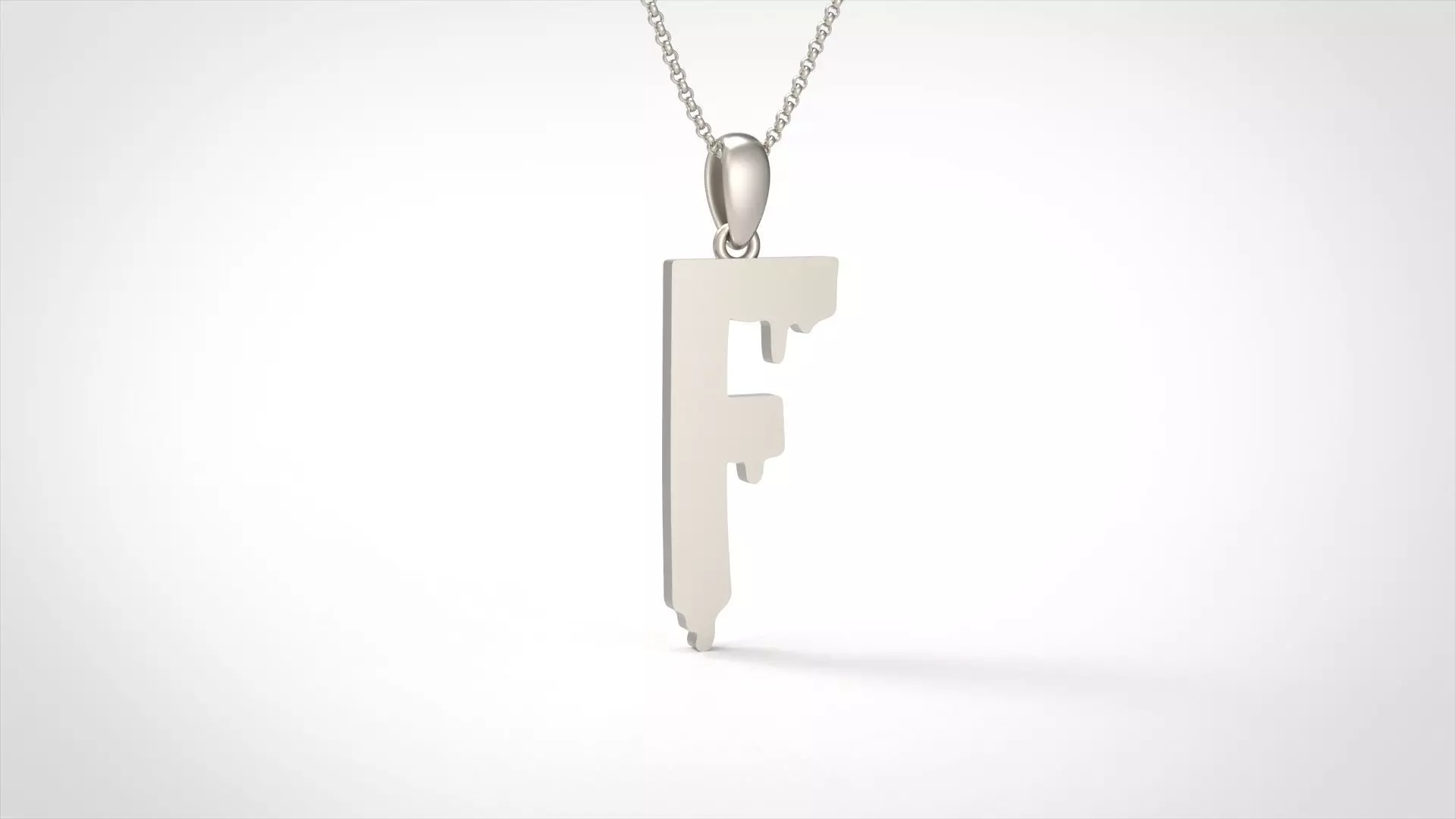 Model 748 Blood F Initial Pendant 3D print model_0