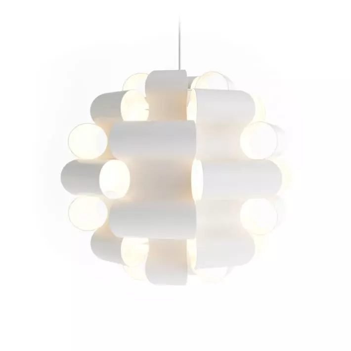 White Designer Ceiling Lighting 3D model_0