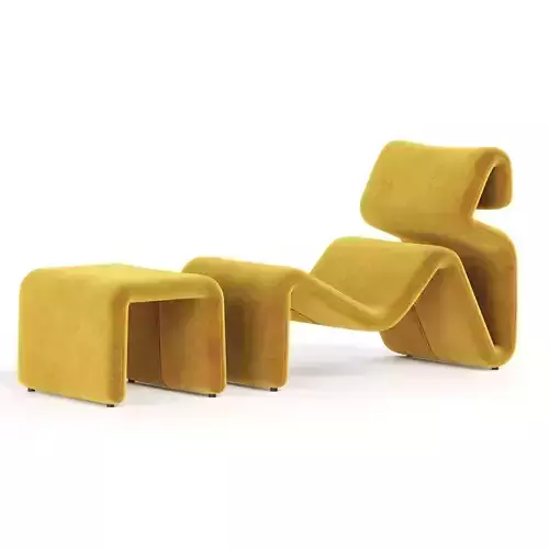 Artilleriet lounge chair and ottoman