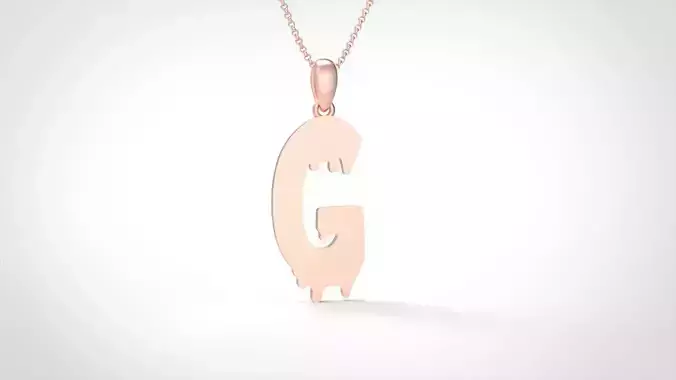 Model 749 Blood G Initial Pendant 3D print model