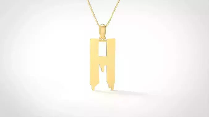 Model 750 Blood H Initial Pendant 3D print model