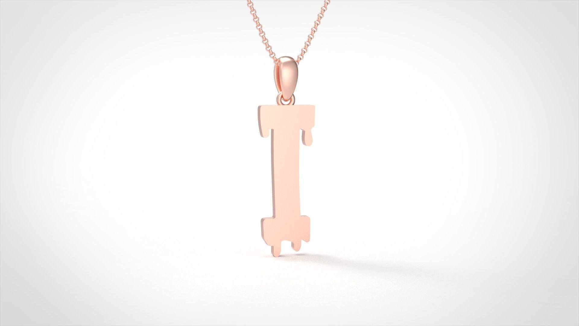 Model 751 Blood I Initial Pendant 3D print model_1