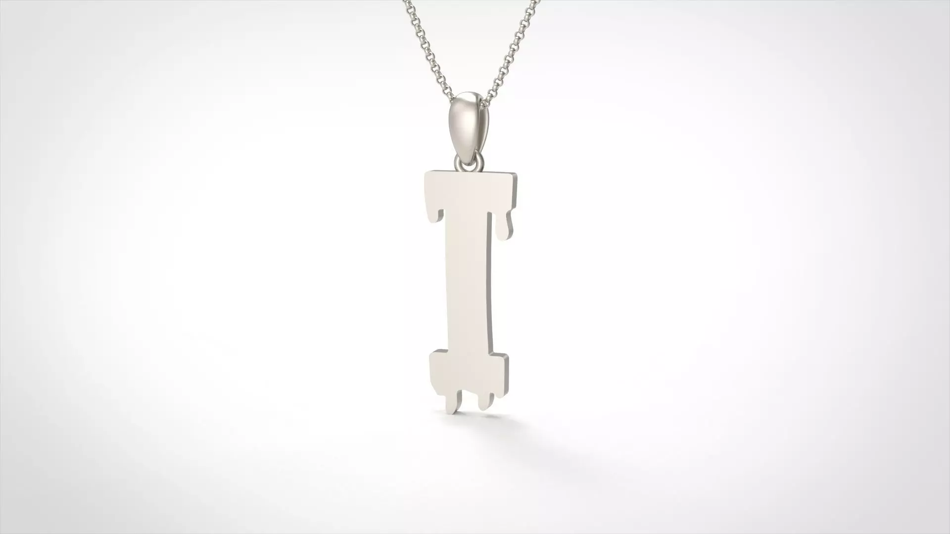 Model 751 Blood I Initial Pendant 3D print model_0