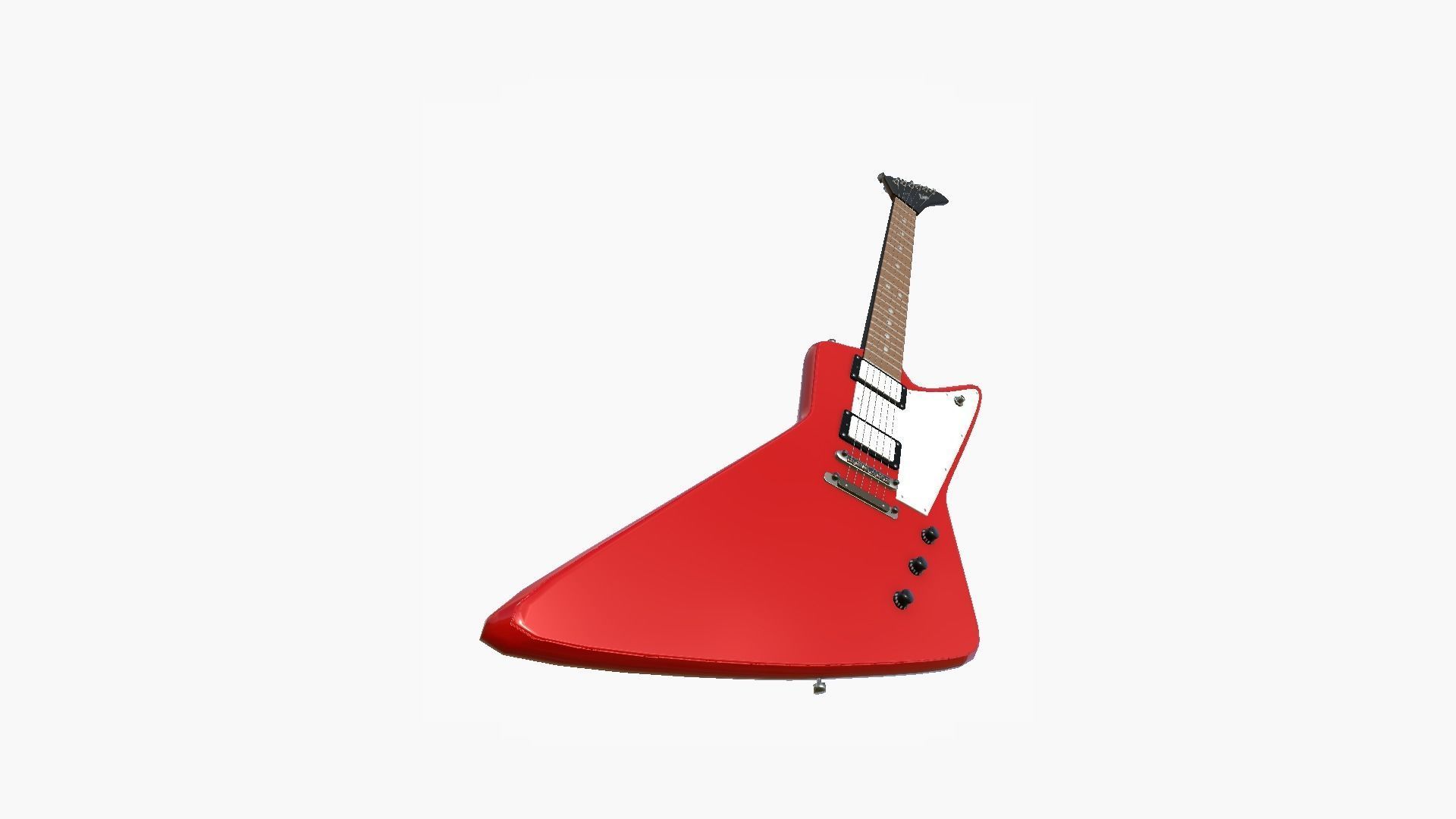 Electric Guitar F01 Red - Music Instrument Design Low-poly 3D model_3
