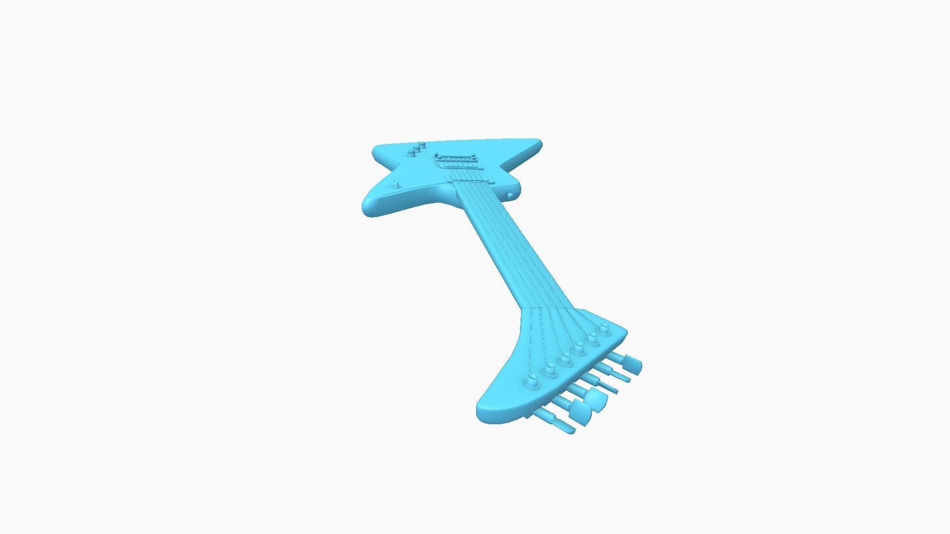 Electric Guitar F01 Red - Music Instrument Design Low-poly 3D model_10